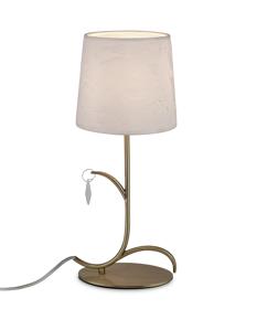 M6339  Andrea 45cm Table Lamp 1 Light Antique Brass